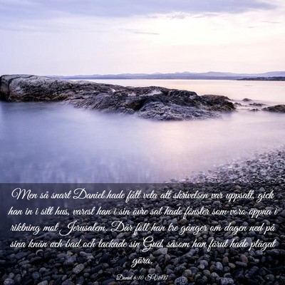 Picture 03 - Daniel 6:10 SV1917 - Men så snart Daniel hade fått veta att - Bible Verse Picture