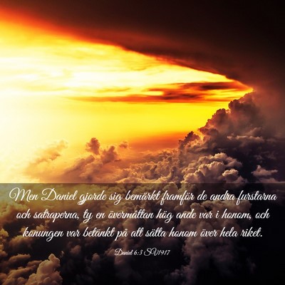 Picture 03 - Daniel 6:3 SV1917 - Men Daniel gjorde sig bemärkt framför de andra - Bible Verse Picture