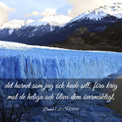 Picture 03 - Daniel 7:21 SV1917 - det hornet som jag ock hade sett; föra krig mot - Bible Verse Picture
