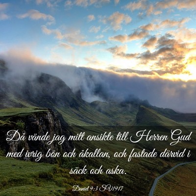 Picture 03 - Daniel 9:3 SV1917 - Då vände jag mitt ansikte till Herren Gud med - Bible Verse Picture
