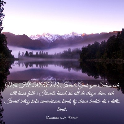 Picture 03 - Domarboken 11:21 SV1917 - Men HERREN, Israels Gud, gav Sihon och allt hans - Bible Verse Picture