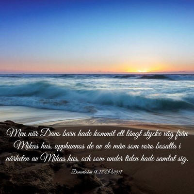 Picture 03 - Domarboken 18:22 SV1917 - Men när Dans barn hade kommit ett långt stycke - Bible Verse Picture
