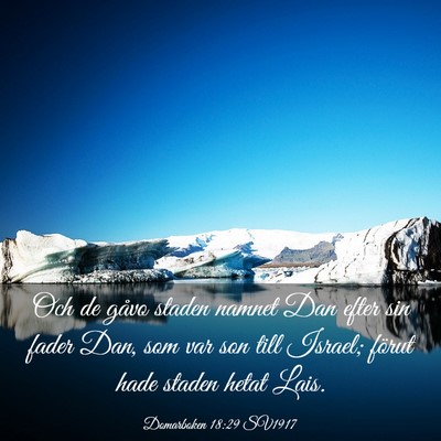 Picture 03 - Domarboken 18:29 SV1917 - Och de gåvo staden namnet Dan efter sin fader - Bible Verse Picture