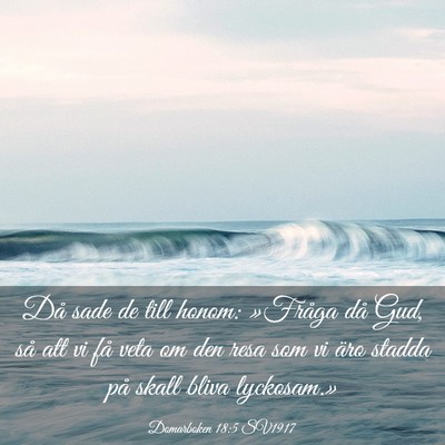 Picture 03 - Domarboken 18:5 SV1917 - Då sade de till honom: »Fråga då Gud, så att - Bible Verse Picture