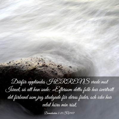 Picture 03 - Domarboken 2:20 SV1917 - Därför upptändes HERRENS vrede mot Israel, så - Bible Verse Picture