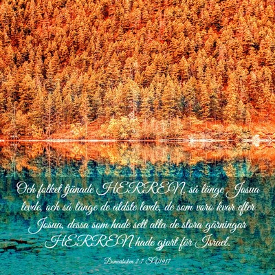 Picture 03 - Domarboken 2:7 SV1917 - Och folket tjänade HERREN, så länge Josua - Bible Verse Picture
