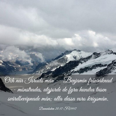 Picture 03 - Domarboken 20:17 SV1917 - Och när Israels män -- Benjamin frånräknad -- - Bible Verse Picture