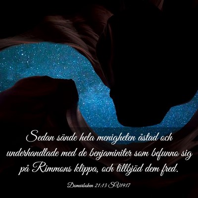 Picture 03 - Domarboken 21:13 SV1917 - Sedan sände hela menigheten åstad och - Bible Verse Picture