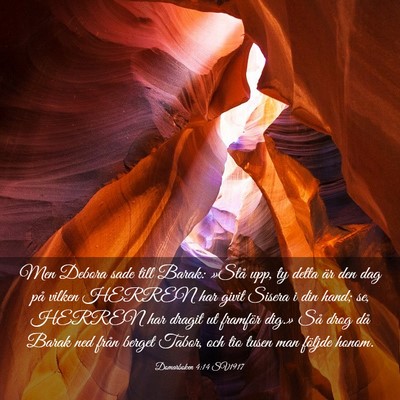Picture 03 - Domarboken 4:14 SV1917 - Men Debora sade till Barak: »Stå upp, ty detta - Bible Verse Picture