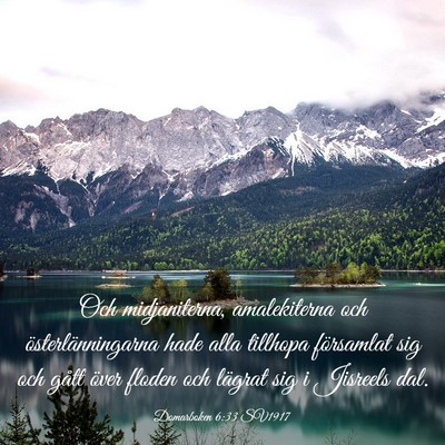 Picture 03 - Domarboken 6:33 SV1917 - Och midjaniterna, amalekiterna och - Bible Verse Picture