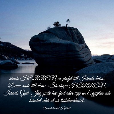 Picture 03 - Domarboken 6:8 SV1917 - sände HERREN en profet till Israels barn. Denne - Bible Verse Picture