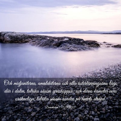 Picture 03 - Domarboken 7:12 SV1917 - Och midjaniterna, amalekiterna och alla - Bible Verse Picture