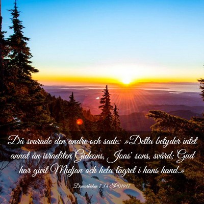 Picture 03 - Domarboken 7:14 SV1917 - Då svarade den andre och sade: »Detta betyder - Bible Verse Picture