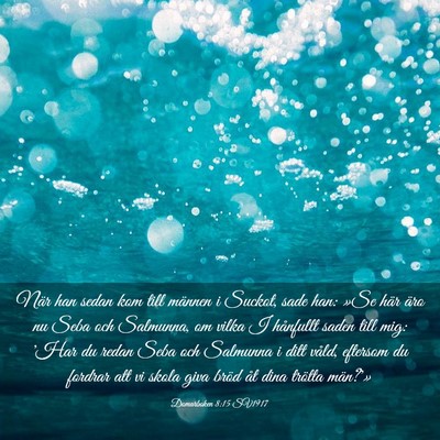 Picture 03 - Domarboken 8:15 SV1917 - När han sedan kom till männen i Suckot, sade - Bible Verse Picture