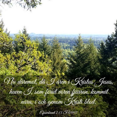 Picture 03 - Efesierbrevet 2:13 SV1917 - Nu däremot, då I ären i Kristus Jesus, haven - Bible Verse Picture