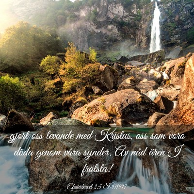 Picture 03 - Efesierbrevet 2:5 SV1917 - gjort oss levande med Kristus, oss som voro döda - Bible Verse Picture