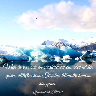 Picture 03 - Efesierbrevet 4:7 SV1917 - Men åt var och en särskild av oss blev nåden - Bible Verse Picture