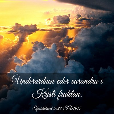 Picture 03 - Efesierbrevet 5:21 SV1917 - Underordnen eder varandra i Kristi - Bible Verse Picture