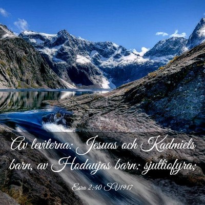 Picture 03 - Esra 2:40 SV1917 - Av leviterna: Jesuas och Kadmiels barn, av - Bible Verse Picture
