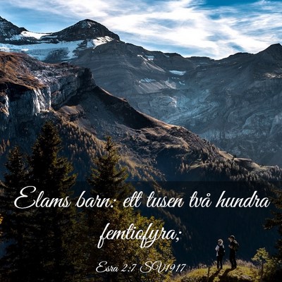 Picture 03 - Esra 2:7 SV1917 - Elams barn: ett tusen två hundra - Bible Verse Picture