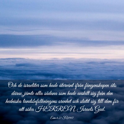Picture 03 - Esra 6:21 SV1917 - Och de israeliter som hade återvänt ifrån - Bible Verse Picture
