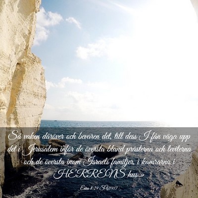 Picture 03 - Esra 8:29 SV1917 - Så vaken däröver och bevaren det, till dess I - Bible Verse Picture