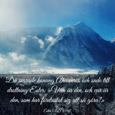 Picture 03 - Ester 7:5 SV1917 - Då svarade konung Ahasveros och sade till - Bible Verse Picture