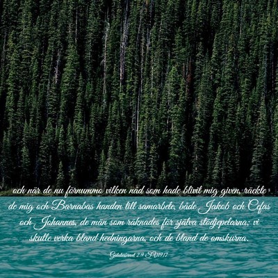 Picture 03 - Galaterbrevet 2:9 SV1917 - och när de nu förnummo vilken nåd som hade - Bible Verse Picture
