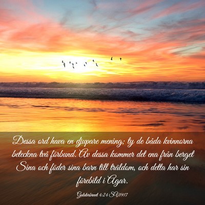 Picture 03 - Galaterbrevet 4:24 SV1917 - Dessa ord hava en djupare mening; ty de båda - Bible Verse Picture