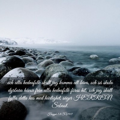 Picture 03 - Haggai 2:8 SV1917 - och alla hednafolk skall jag komma att bäva, och - Bible Verse Picture