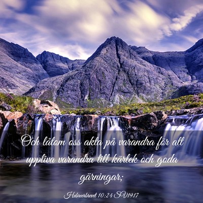Picture 03 - Hebreerbrevet 10:24 SV1917 - Och låtom oss akta på varandra för att uppliva - Bible Verse Picture