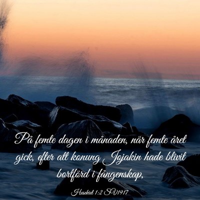 Picture 03 - Hesekiel 1:2 SV1917 - På femte dagen i månaden, när femte året - Bible Verse Picture