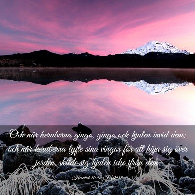 Picture 03 - Hesekiel 10:16 SV1917 - Och när keruberna gingo, gingo ock hjulen invid - Bible Verse Picture