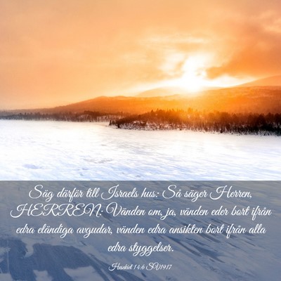 Picture 03 - Hesekiel 14:6 SV1917 - Säg därför till Israels hus: Så säger - Bible Verse Picture