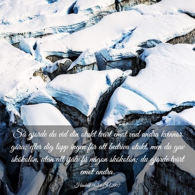 Picture 03 - Hesekiel 16:34 SV1917 - Så gjorde du vid din otukt tvärt emot vad andra - Bible Verse Picture