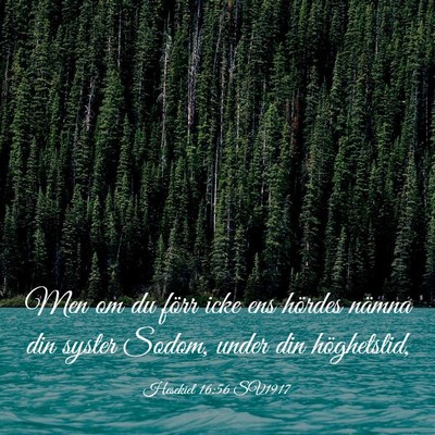 Picture 03 - Hesekiel 16:56 SV1917 - Men om du förr icke ens hördes nämna din - Bible Verse Picture