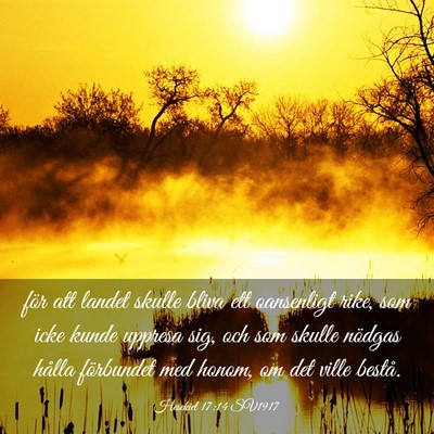 Picture 03 - Hesekiel 17:14 SV1917 - för att landet skulle bliva ett oansenligt rike, - Bible Verse Picture