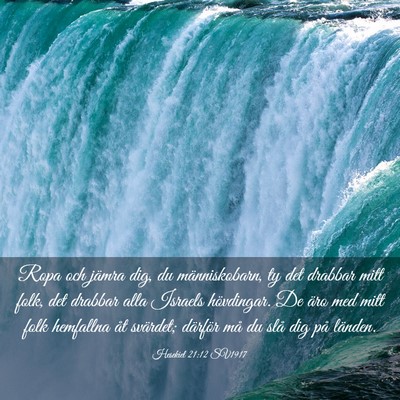 Picture 03 - Hesekiel 21:12 SV1917 - Ropa och jämra dig, du människobarn, ty det - Bible Verse Picture