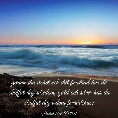 Picture 03 - Hesekiel 28:4 SV1917 - genom din vishet och ditt förstånd har du - Bible Verse Picture