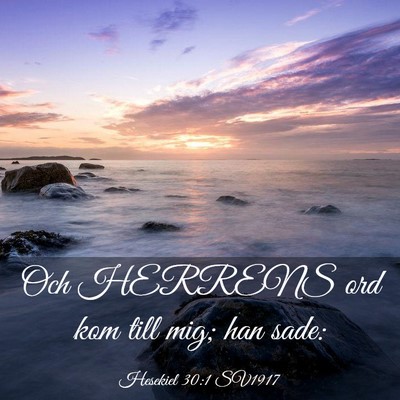Picture 03 - Hesekiel 30:1 SV1917 - Och HERRENS ord kom till mig; han - Bible Verse Picture
