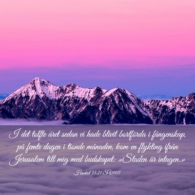 Picture 03 - Hesekiel 33:21 SV1917 - I det tolfte året sedan vi hade blivit - Bible Verse Picture