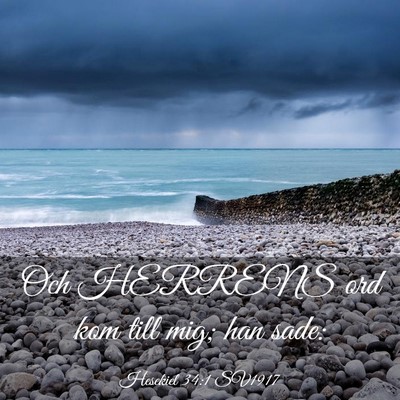 Picture 03 - Hesekiel 34:1 SV1917 - Och HERRENS ord kom till mig; han - Bible Verse Picture