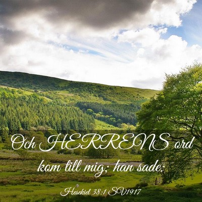 Picture 03 - Hesekiel 38:1 SV1917 - Och HERRENS ord kom till mig; han - Bible Verse Picture