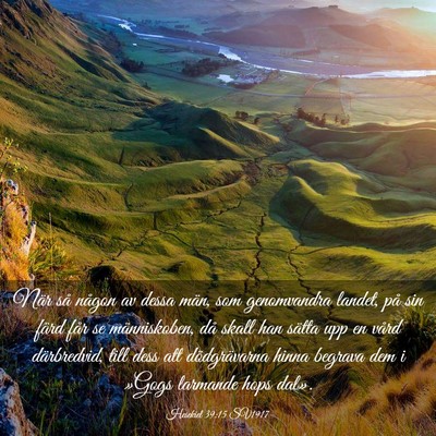 Picture 03 - Hesekiel 39:15 SV1917 - När så någon av dessa män, som genomvandra - Bible Verse Picture