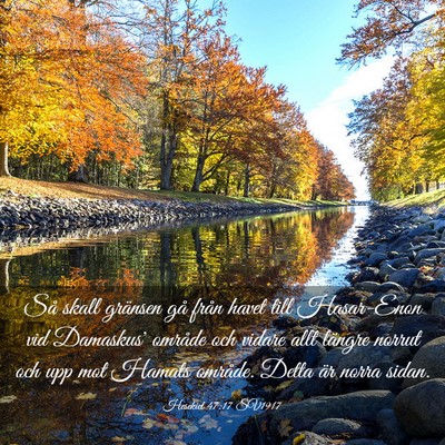 Picture 03 - Hesekiel 47:17 SV1917 - Så skall gränsen gå från havet till - Bible Verse Picture