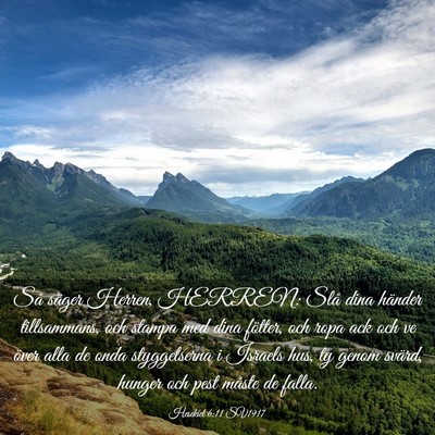 Picture 03 - Hesekiel 6:11 SV1917 - Så säger Herren, HERREN: Slå dina händer - Bible Verse Picture