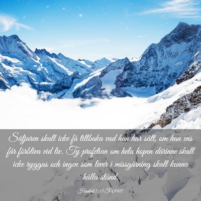 Picture 03 - Hesekiel 7:13 SV1917 - Säljaren skall icke få tillbaka vad han har - Bible Verse Picture