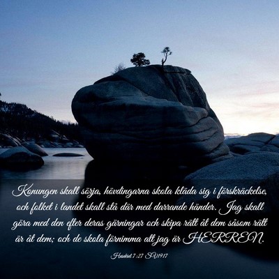 Picture 03 - Hesekiel 7:27 SV1917 - Konungen skall sörja, hövdingarna skola kläda - Bible Verse Picture
