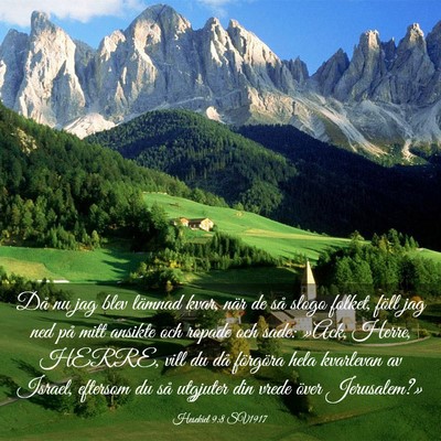 Picture 03 - Hesekiel 9:8 SV1917 - Då nu jag blev lämnad kvar, när de så slogo - Bible Verse Picture
