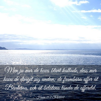 Picture 03 - Hosea 11:2 SV1917 - Men ju mer de hava blivit kallade, dess mer hava - Bible Verse Picture